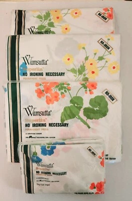 Wamsutta Superlin Vintage Floral Double Sheet Set & Pillowcases Plus! - NEW