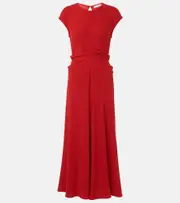 [Proenza Schouler] Proenza Schouler White Label gathered crêpe long dress AU 16 red