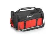 TOPEX 16 Inch Tool Bag, Multi-pocket Tool Organizer, High Bearing Wide Mouth Tool Tote Bag