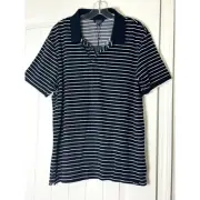 NWT Ben Sherman Navy Polo with white stripes Size Large