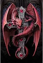 5D Diamond Painting Kits, Red Dragon Cross Game of Thrones Animals WOWDECOR Full Drill DIY Diamond Art Cross Stitch Paint by Numbers