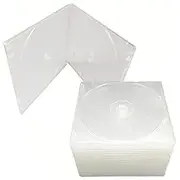 10 Pack Standard Clear CD Jewel Case,WizeFolk Stylish and Functional CD Storage Boxes,Single Disc Holder with Inserts Clips,PP material14.2×12.4×1.0 cm