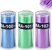 300 Pcs Repair Paint Brushes，Touch Up Paint Brushes, for Automotive Paint chip Repair, Clearance Cleaning, Available in 2.5 mm,2.0mm and 1.5 mm(L:2.5mm,Blue/M:2.0mm,Green/S:1.5mm, Purple)