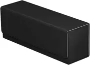 JunZheHub Leather Deck Box for Collectible Cards, Decks, Small Tokens Or, to 400 Cards, Container for Safety, Preservation, Organization, 400+ Black