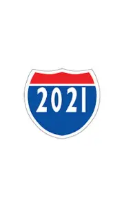 Interstate Sign Windshield Stickers - 2021 - Pack of 12