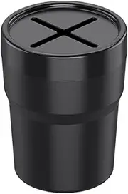 Car Trash Can Cup Holder, Auto Garbage Bin with Lid for Cupholder, Vehicle Trash Bin, Car Interior Accessories, Multipurpose Countertop Storage Can for Study, Kitchen, Dinning Room