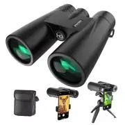 Binoculars for Adults - HD High Powered Binoculars with Phone 30x52 Black