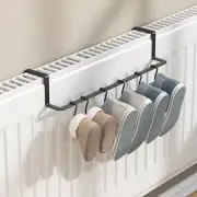 Sleek Black or White Towel Rail Radiator with Convenient Hanging Hooks