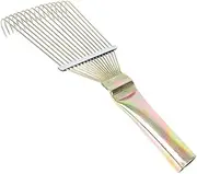 Angoily Cattle Hair Scraper Horse Grooming Brush for Massage and Cleaning Metal Rake for Livestock Hair Removal and Coat Maintenance