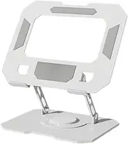 Notebook Computer Stand Laptop Riser Notebook Desk Mount Rotation Reading Stand for Travel, White