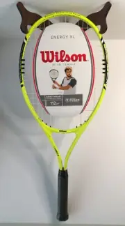 NEW Wilson Energy XL 112 Tennis Racket 4 1/2 Grip Size plus 2 overgrip wraps