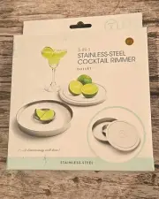 Chillware By Outset 3 In 1 Stainless Steel Cocktail Rimmer New-Sealed (207)