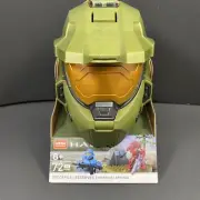 Mega Construx Halo Stockpile Arsenal Green Spartan Helmet Set With Figures -New