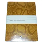 New Montblanc Fine Stationery Python Print Saffron Lined Notebook #146 A5 119548