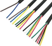 5M RVV Cable 22/20/18AWG 2/3/4/5/6/7/8Cores Control Signal Line Copper Wire Black Sheathed PVC Electric Cable Power Cord DIY(5 cores,22AWG 5meters)