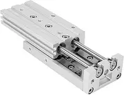 MXS12 Pneumatic Guide Rail Cylinder, No Need Oiling Steel High Precision Double Acting with Rubber Cushion 12×2mm Bore Size, Piston Speed 50 500Mm/S(MXS12 50)(MXS12-100)