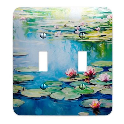 Monet Style Water Lillies Metal Decorative Light Switch Plate Cover - Several...