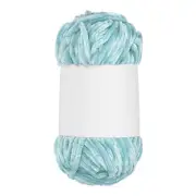 Velvet Chenille Yarn Bulky Fluffy Chunky Yarn for Crochet Pale Green, 80m