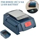 Adapter Converter Dual 5V USB Charger For Bosch 18V Li-ion Battery 12V DC port