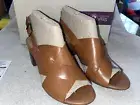 NIB Clark's leather cross band sandals- Ralene Vive- Tan 6