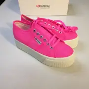 Superga 2790 Platform Sneakers Womens Size 6.5 - Neon Pink