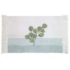 - Bath Mat, Cotton Bath Rug, Botanical Inspired Home Decor (Ombre Leaves Coll...
