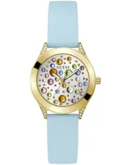 Guess Mini Wonderlust GW0678L1 White Dial Blue Silicone Womens Watch