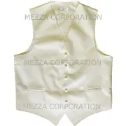 New Men's Vesuvio Napoli Tuxedo Vest Waistcoat only prom wedding party Cream