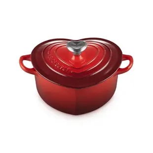 Le Creuset 愛心鑄鐵鍋 鑄鐵鍋 愛心鍋 湯鍋 燉鍋 20cm 1.9L 櫻桃紅 心型鋼頭 法國製