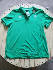 CCC Canterbury Rugby Ireland IRFU Polo Shirt Short Sleeve Large - Green