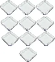 koolsoo 10x Press on Nail Storage Box Artificial Nail Display Organizer Square Compact Empty Mini False Nail Packaging Box for Nail Salon Home Use, Clear