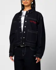 [ED HARDY] Ed Hardy Coach Denim Jacket Raw Indigo - Size 2XL 2XL Raw Indigo