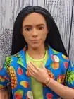 KEN DOLL FASHIONISTAS 138 - CUSTOM REROOT BLACK HAIR ON MADE TO MOVE BODY BARBIE