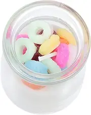 ORFOFE Artistic Candle Scented Soy Wax Candle Cup Cereal Donut Design Oolong Tea Flavor for Romantic Ambiance Decor
