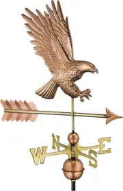 1969P American Bald Eagle Copper Weathervane,Polished Copper