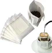 Wow 50Pcs Portable Coffee Filter Paper Bag Single Serve Food Grade Hanging Ear Drip Coffee Bag Perfect for Home,Office,Travel, Camping