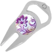 Swirl Flower Golf Ball Marker Divot Repair Tool Bottle Opener