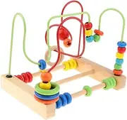 Kids Classic Wooden Toy Around Beads Maze Rollercoaster Children Educational Toy AOD