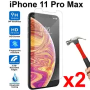x2 Tempered Glass 9H Guard screen protector for Apple iPhone 11 PRO MAX Front