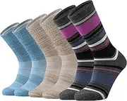 [Ortis] Ladies' Merino Wool Outdoor Hiking Trail Cushion Crew Socks for Women