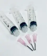 3pcs 5ml Syringes with Pink 20G Blunt Tip Needles Glue, Ink, Dispensing