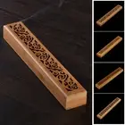 Home Decor Hollow carved Bamboo Incense Box Censer Ash Catcher Incense Holder
