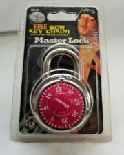 New Master Lock Combination Pink 1512D Hardened WCW Rey Mysterio Jr Wrestler