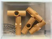LEGO Parts - Medium Nougat Technic, Axle Connector Angled #2 - No 32034 - QTY 5