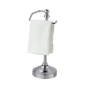 Deluxe Free Standing Heavy Weighted Countertop Fingertip Towel Satin Nickle