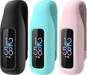 EEweca 3-Pack Clip for Fitbit Luxe, Clip Holder Compatible with Fitbit Luxe, Black + Teal + Soft Pink