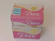 Vintage Dove Pink Bar Soap 3-pack PROP