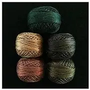 Valdani Perle Cotton Size 12 Embroidery Thread ''The Spotted Hare #1 by Lori Ann Corelis'' Sampler Set - 5 Solid Colors, 109 Yards Each