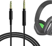 Geekria Audio Cable Compatible with Astro A40 tr, A40, A30, A10 Gen 2, A10 Gaming Headsets Cable, 1/8" (3.5mm) to 3.5mm Replacement Stereo Cord (5.6 ft/1.7 m)