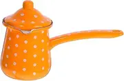 SHOWERORO Vintage Enamel Coffee Pot Multi Functional Coffee Kettle for Hot Cold Beverages Wear Resistant Design for Home Office Use Dot